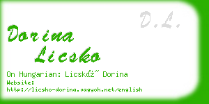 dorina licsko business card